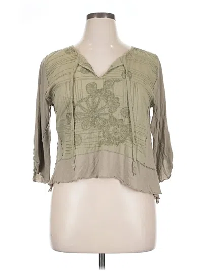 Pre-owned Tiny 3/4 Sleeve Blouse In Green