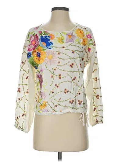 Pre-owned Tiny 3/4 Sleeve Blouse In Ivory