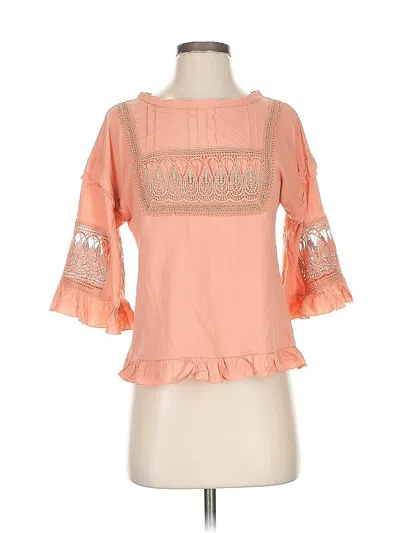 Pre-owned Tiny 3/4 Sleeve Blouse In Orange