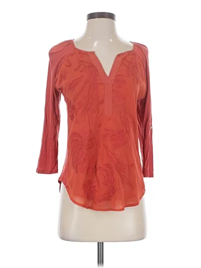 Pre-owned Tiny 3/4 Sleeve Blouse In Orange