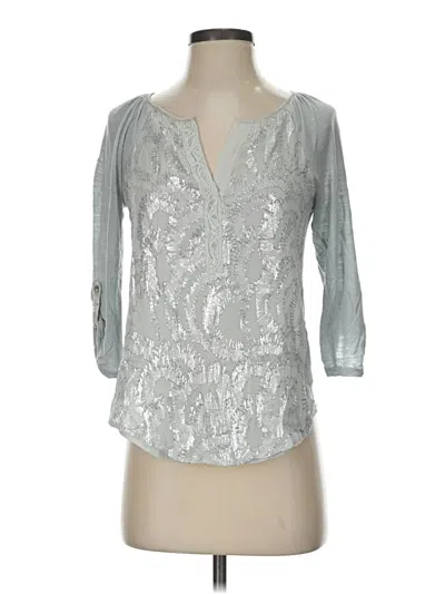 Pre-owned Tiny 3/4 Sleeve Blouse In Silver
