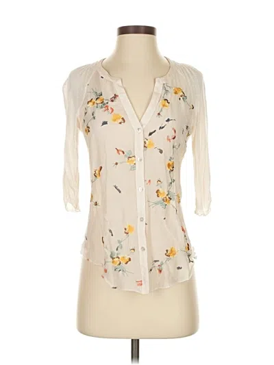 Pre-owned Tiny 3/4 Sleeve Blouse In White