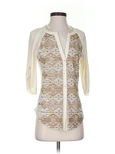 Pre-owned Tiny 3/4 Sleeve Blouse In White