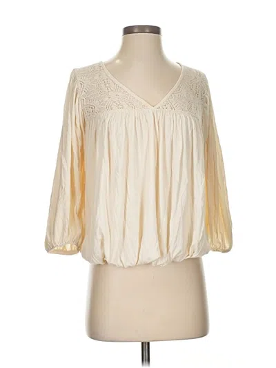 Pre-owned Tiny 3/4 Sleeve Blouse In White