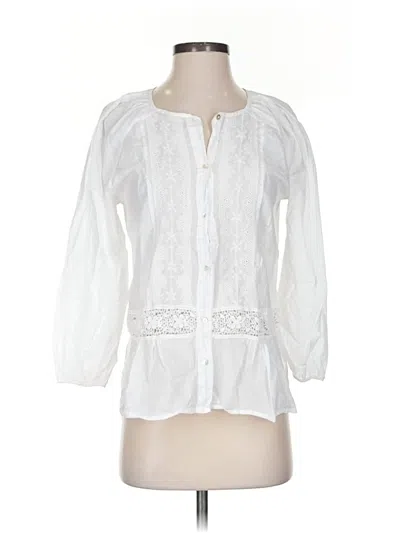 Pre-owned Tiny 3/4 Sleeve Blouse In White