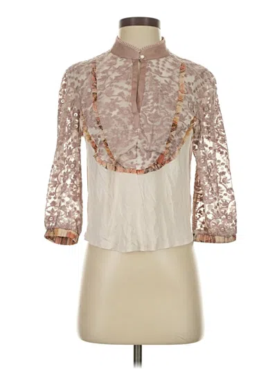 Pre-owned Tiny 3/4 Sleeve Blouse In White