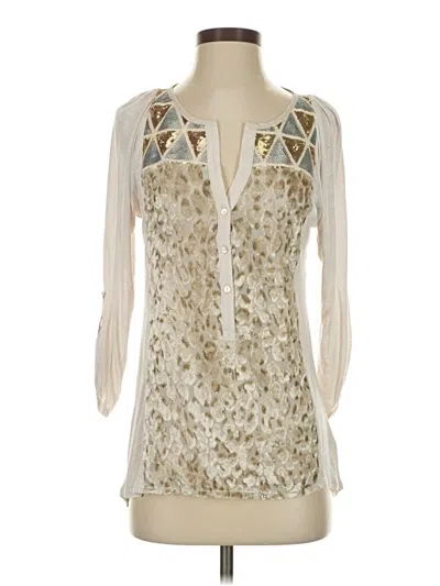 Pre-owned Tiny 3/4 Sleeve Blouse In White