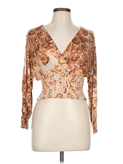 Pre-owned Tiny 3/4 Sleeve T-shirt In Brown