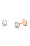 Tiny Blessings Babies'  14k Gold 4mm Round Cut Studs Screw Back Earrings