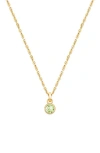 Tiny Blessings 14k Gold Birthstone 12-14" Necklace In Gold