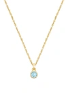 Tiny Blessings Kids'  14k Gold Birthstone 12-14" Necklace