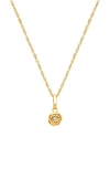 Tiny Blessings 14k Gold Blushing Rose 12-14" Necklace In Gold