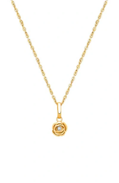 Tiny Blessings Kids'  14k Gold Blushing Rose 12-14" Necklace