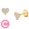 Tiny Blessings 14k Gold Dearest Heart Studs Screw Back Earrings In Gold