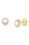 Tiny Blessings 14k Gold Enchanted Light Studs Screw Back Earrings In Gold
