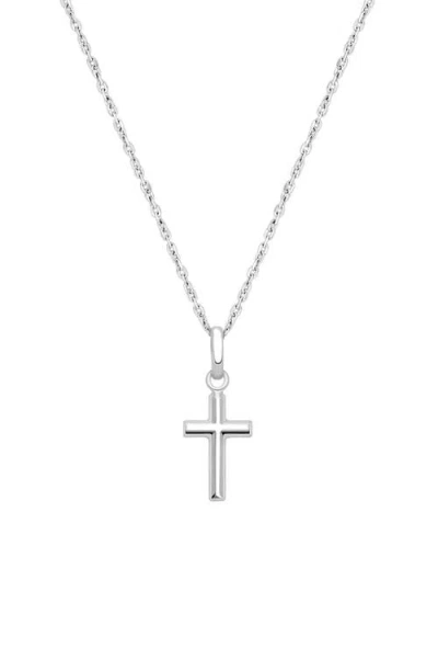 Tiny Blessings Kids'  14k Gold Everlasting Faith Cross Necklace In Silver