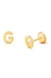 Tiny Blessings Babies'  14k Gold Initial Studs Screw Back Earrings
