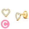 Tiny Blessings Babies'  14k Gold Love Of Mine Studs Screw Back Earrings