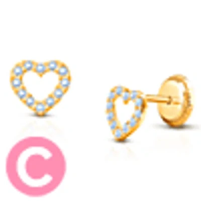 Tiny Blessings Babies'  14k Gold Love Of Mine Studs Screw Back Earrings