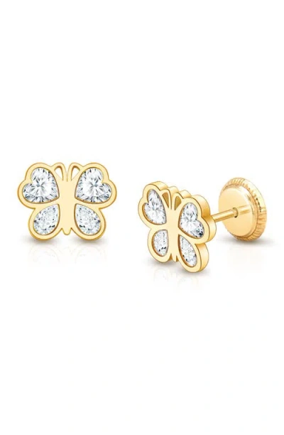 Tiny Blessings Babies'  14k Gold Lovely Butterfly Studs Screw Back Earrings