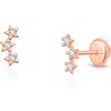 Tiny Blessings 14k Gold Lucky Stars Studs Screw Back Earrings In Gold