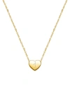 Tiny Blessings Babies'  14k Gold Mini Sliding Heart & Engraved Initial 12-14" Necklace