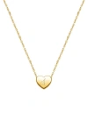 Tiny Blessings 14k Gold Mini Sliding Heart & Engraved Initial 12-14" Necklace In Gold