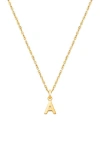 Tiny Blessings 14k Gold Modern Initial 12-14" Necklace In Gold