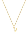 Tiny Blessings 14k Gold Modern Initial 12-14" Necklace In Gold