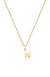 Tiny Blessings 14k Gold Modern Initial 12-14" Necklace In Gold