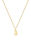 Tiny Blessings 14k Gold Modern Initial 12-14" Necklace In Gold