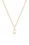 Tiny Blessings 14k Gold Modern Initial 12-14" Necklace In Gold