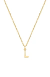 Tiny Blessings 14k Gold Modern Initial 12-14" Necklace In Gold