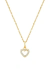 Tiny Blessings 14k Gold Pure Splendor Diamond Heart 12-14" Necklace In Brown