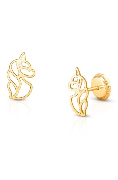 Tiny Blessings Babies'  14k Gold Unicorn Dreams Studs Screw Back Earrings
