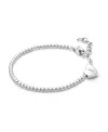 Tiny Blessings Children's Sterling Silver Dainty Heart & Engraved Initial Girls' 5.25 Bracelet In Silver - I