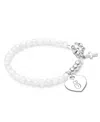 Tiny Blessings Children's Sterling Silver Signature White Crystal With Cross Girls' 5.25 Bracelet