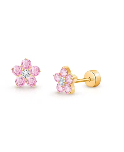 Tiny Blessings Girl's 14k Gold On Titanium Cherry Blossom Stud Earrings - Baby, Little Kid, Big Kid
