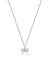 Tiny Blessings Girl's Sterling Silver Darling Bow 12 - 14 Necklace - Little Kid, Big Kid In Sterling Silver