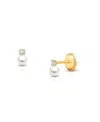 Tiny Blessings Girls' 14k Gold 3mm Cultured Pearl Drop Studs Screw Back Earrings - Baby, Little Kid, Big Kid In K Yellow Gold