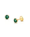 Tiny Blessings Children's 14k Gold 4mm Crystal Birthstone Studs Girls' Screw Back Earrings In May