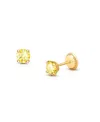 Tiny Blessings Children's 14k Gold 4mm Crystal Birthstone Studs Girls' Screw Back Earrings In November