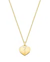 Tiny Blessings Girls' 14k Gold Baby Heart & Engraved Initial 13-14 Necklace - Children In K Gold - I