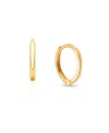 Tiny Blessings Girls' 14k Gold Classic 11mm Classic Huggie Hoop Earrings - Little Kid, Big Kid In K Yellow Gold