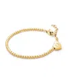 Tiny Blessings Children's 14k Gold Dainty Heart & Engraved Initial Girls' 5.25 Bracelet In K Gold - O