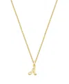 Tiny Blessings Girls 14k Gold Diamond Initial 13-14 Necklace - Children In K Gold - A