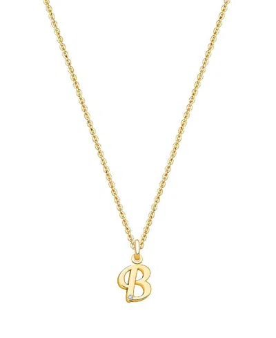 Tiny Blessings Kids' Girls 14k Gold Diamond Initial 13-14 Necklace - Children In K Gold - B