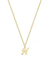 Tiny Blessings Kids' Girls 14k Gold Diamond Initial 13-14 Necklace - Children In K Gold - N