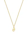 Tiny Blessings Kids' Girls 14k Gold Diamond Initial 13-14 Necklace - Children In K Gold - O