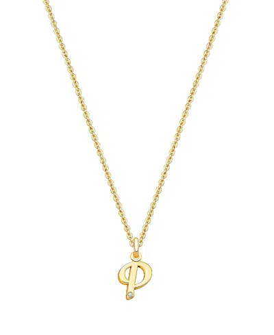 Tiny Blessings Kids' Girls 14k Gold Diamond Initial 13-14 Necklace - Children In K Gold - P
